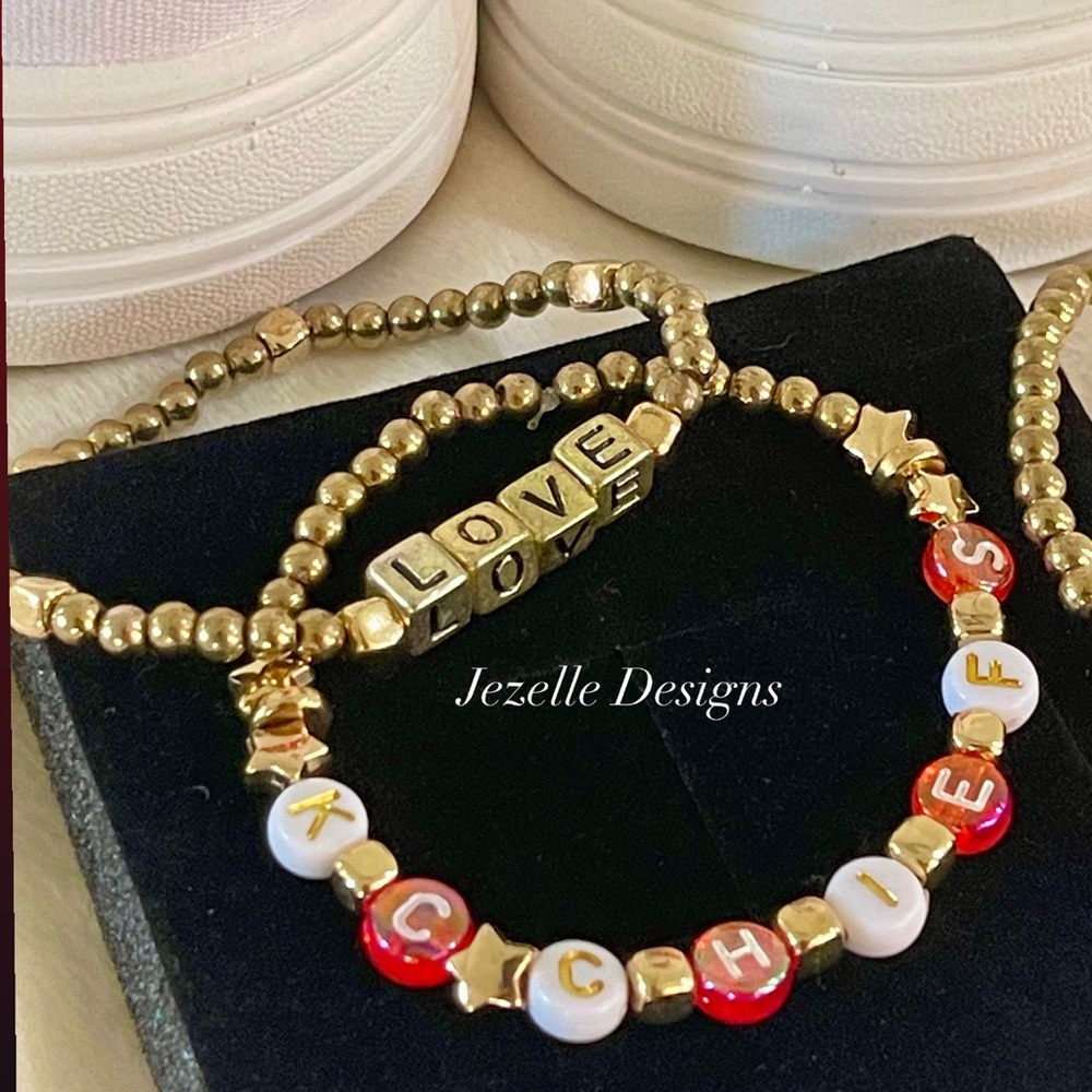 Set of 3 KC CHIEFS Bracelets